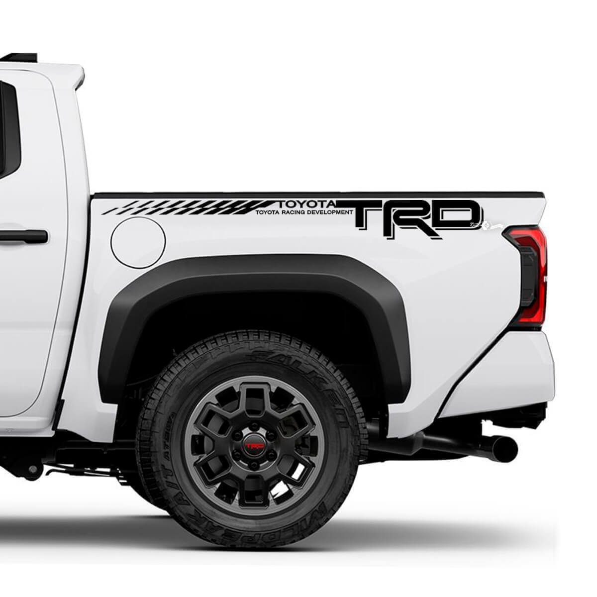 Adesivi con scritta TRD Logo Bedside Truck a striscia a scacchi per Toyota Tacoma 4ª Generazione
