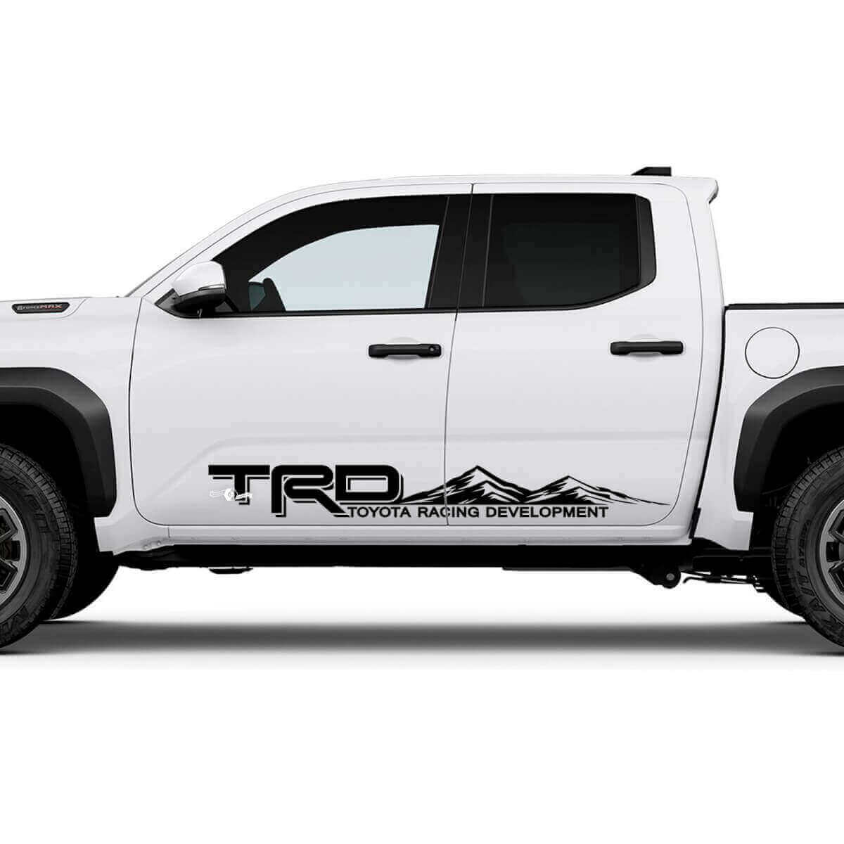 Adesivi con scritta TRD Off Road Montagne per pannelli laterali Rocker per Toyota Tacoma