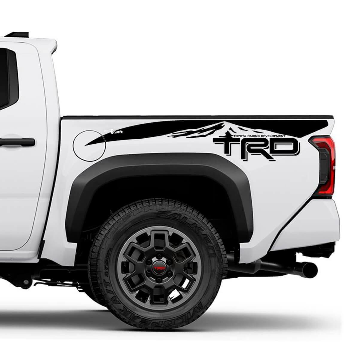 Adesivi Decalcomanie TRD off Road Mountains per fiancata camion Toyota Tacoma 2 pezzi