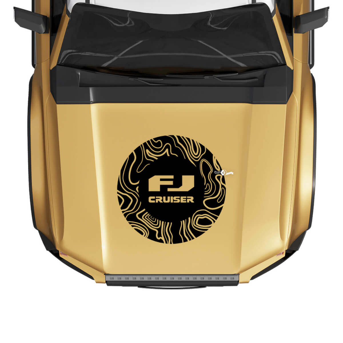 Adesivo per cappuccio con mappa topografica per Toyota FJ Cruiser
