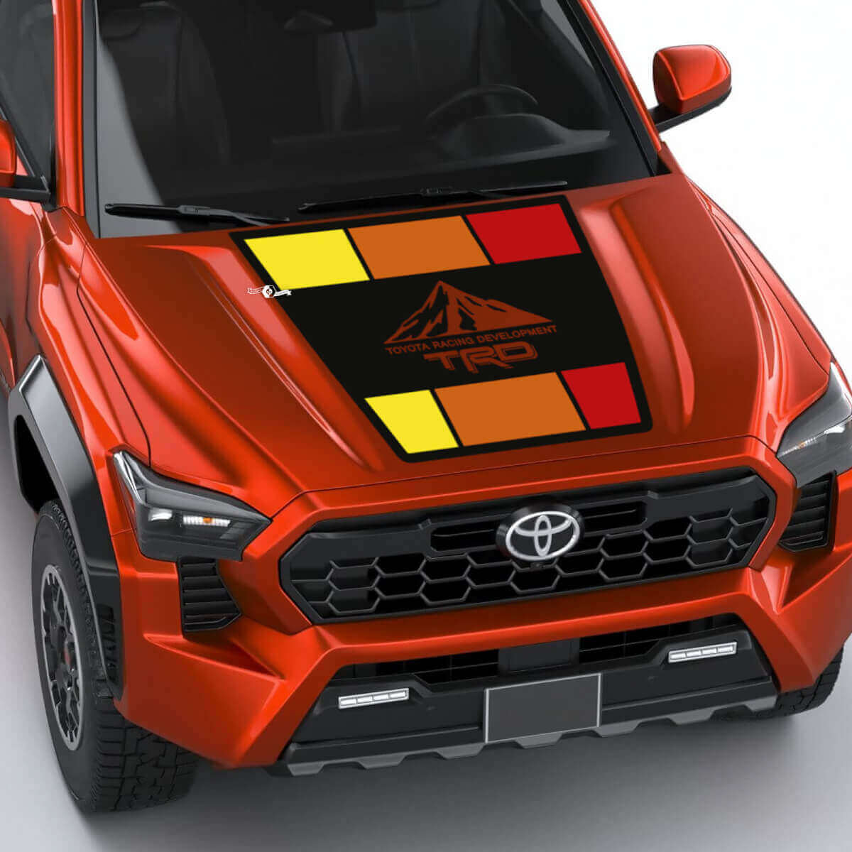 TRD OFF ROAD MONTAGNE Vintage Retro Heritage Stripes Wrap Decal Adesivo per la Toyota Tacoma 4a Gen
