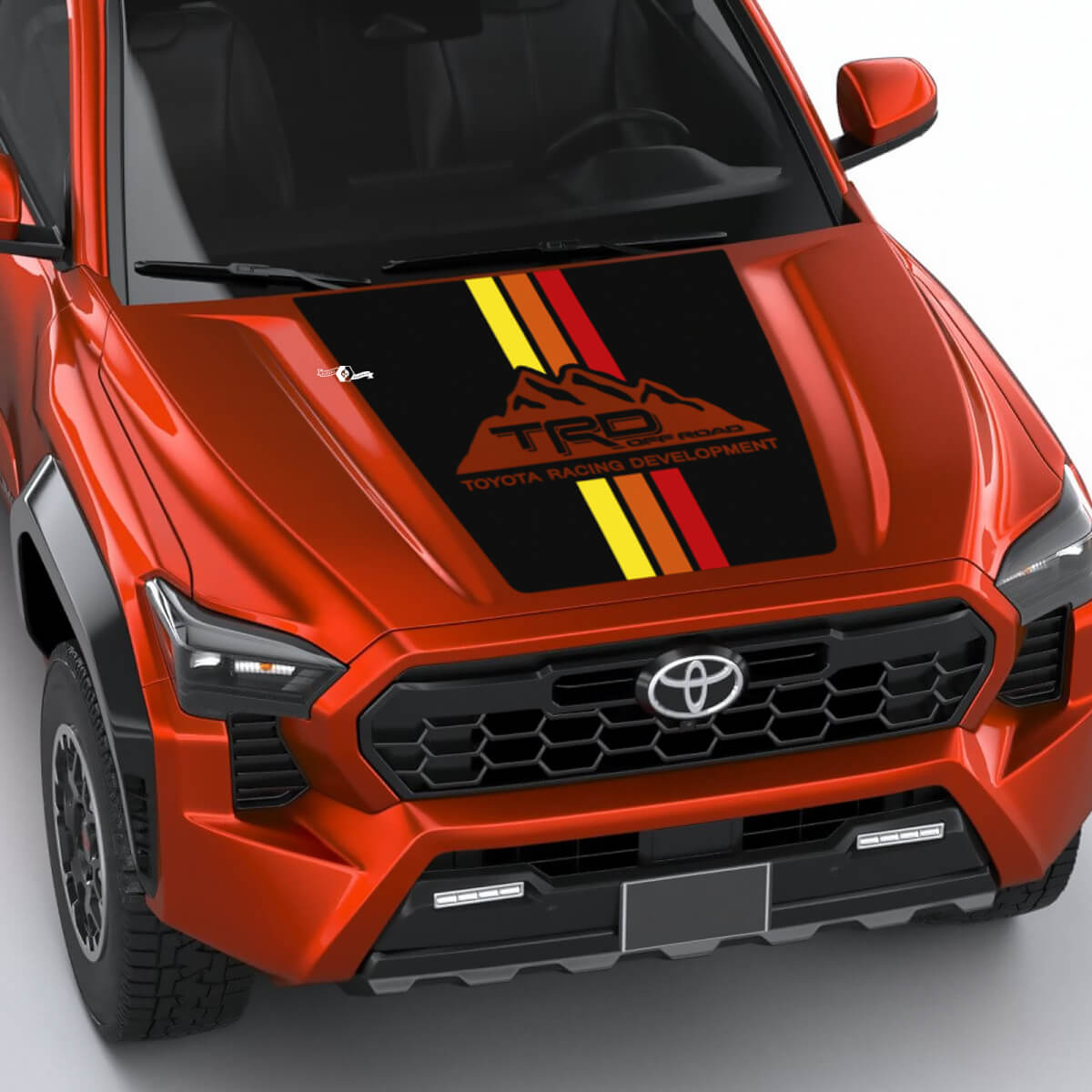 TRD MONTAGNE VINTAGE Heritage Stripes Hood Decal Adesivo per Toyota Tacoma 4th Gen
