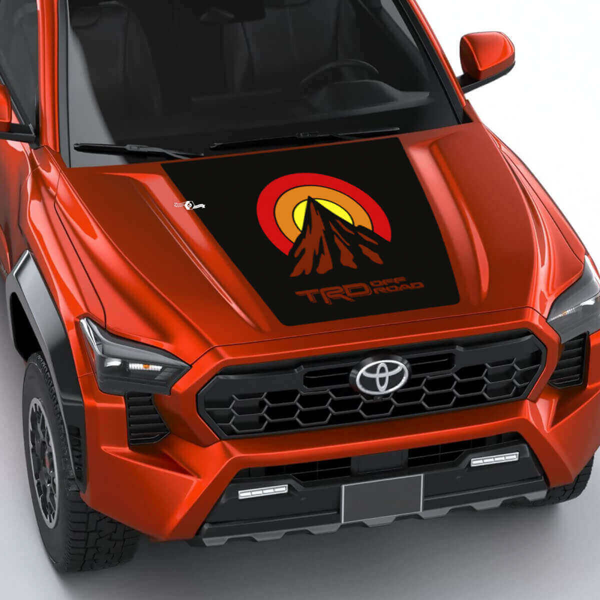 Adesivo Decalcomania Cofano Strisce Vintage Retro TRD Mountains 4 per Toyota Tacoma 4ª Gen