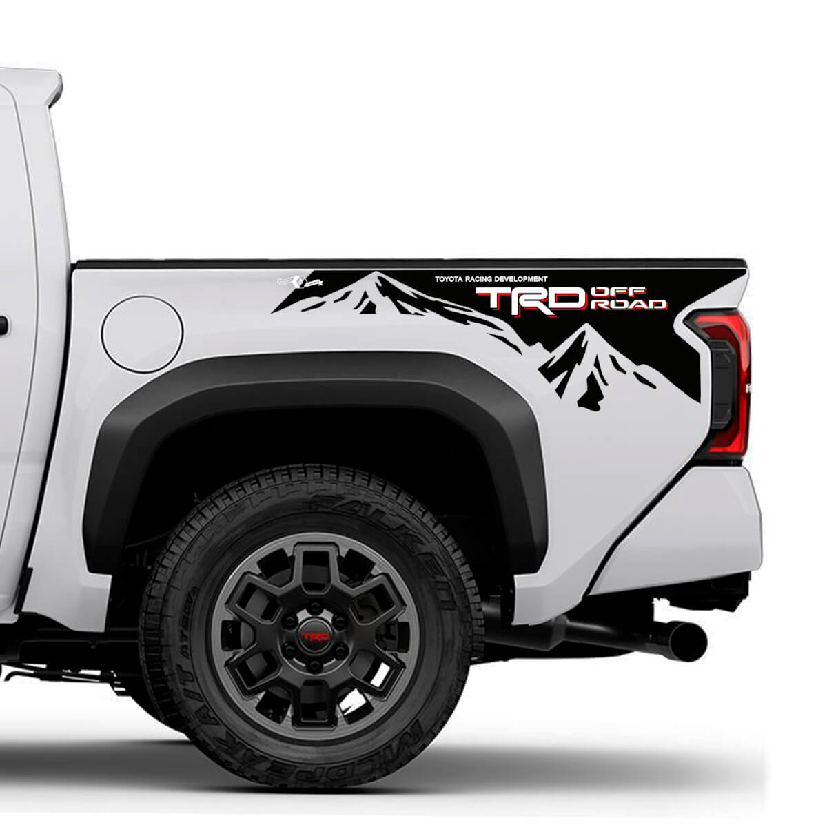 TRD Off Road Mountains BedSide Side Truck Decals Adesivi per Camion Toyota
