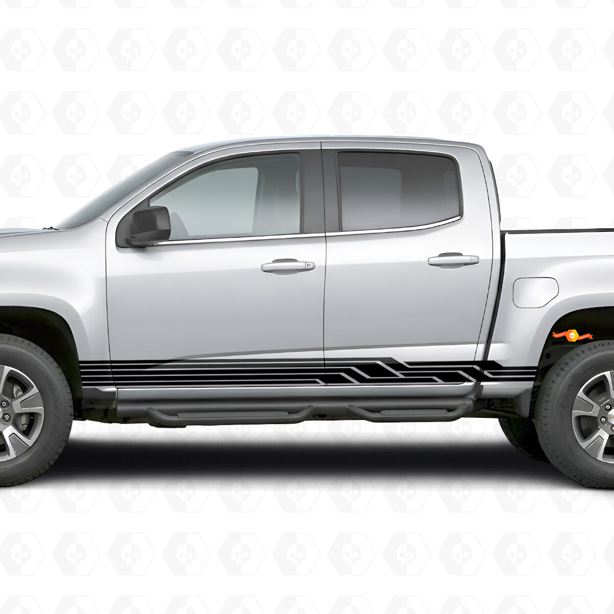 Strisce Viniliche Angolari Lightning per Porta e Minigonna per Chevrolet Colorado 2ª Gen 2015-2022