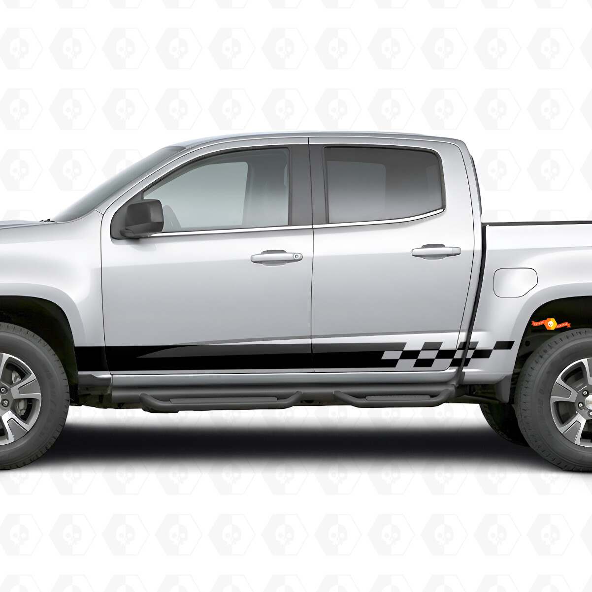 Strisce Viniliche a Scacchiera per Porta e Parafango per Chevrolet Colorado 2ª Gen 2015-2022