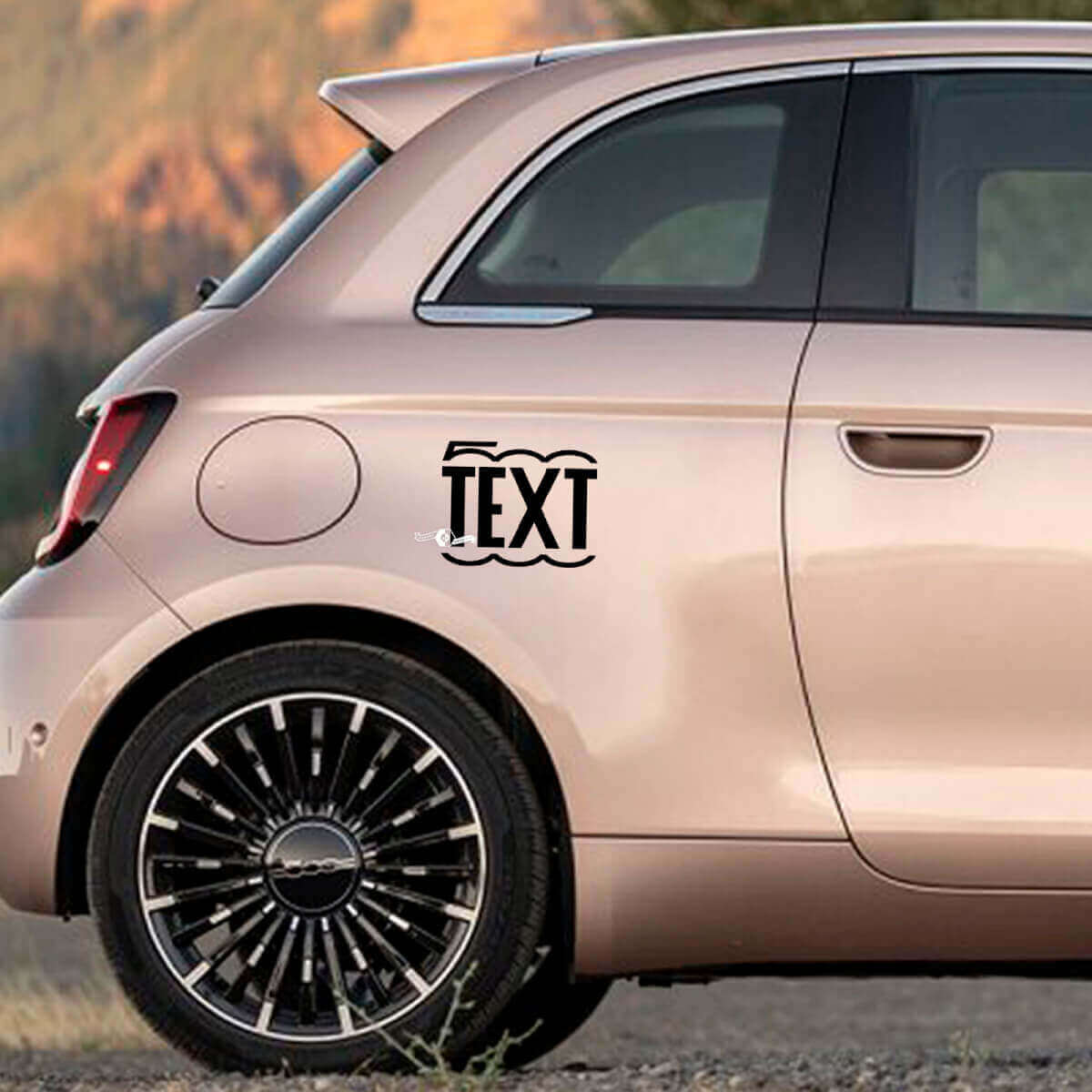 Adesivo Decorativo Personalizzato Grafiche Laterali per Fiat 500 2