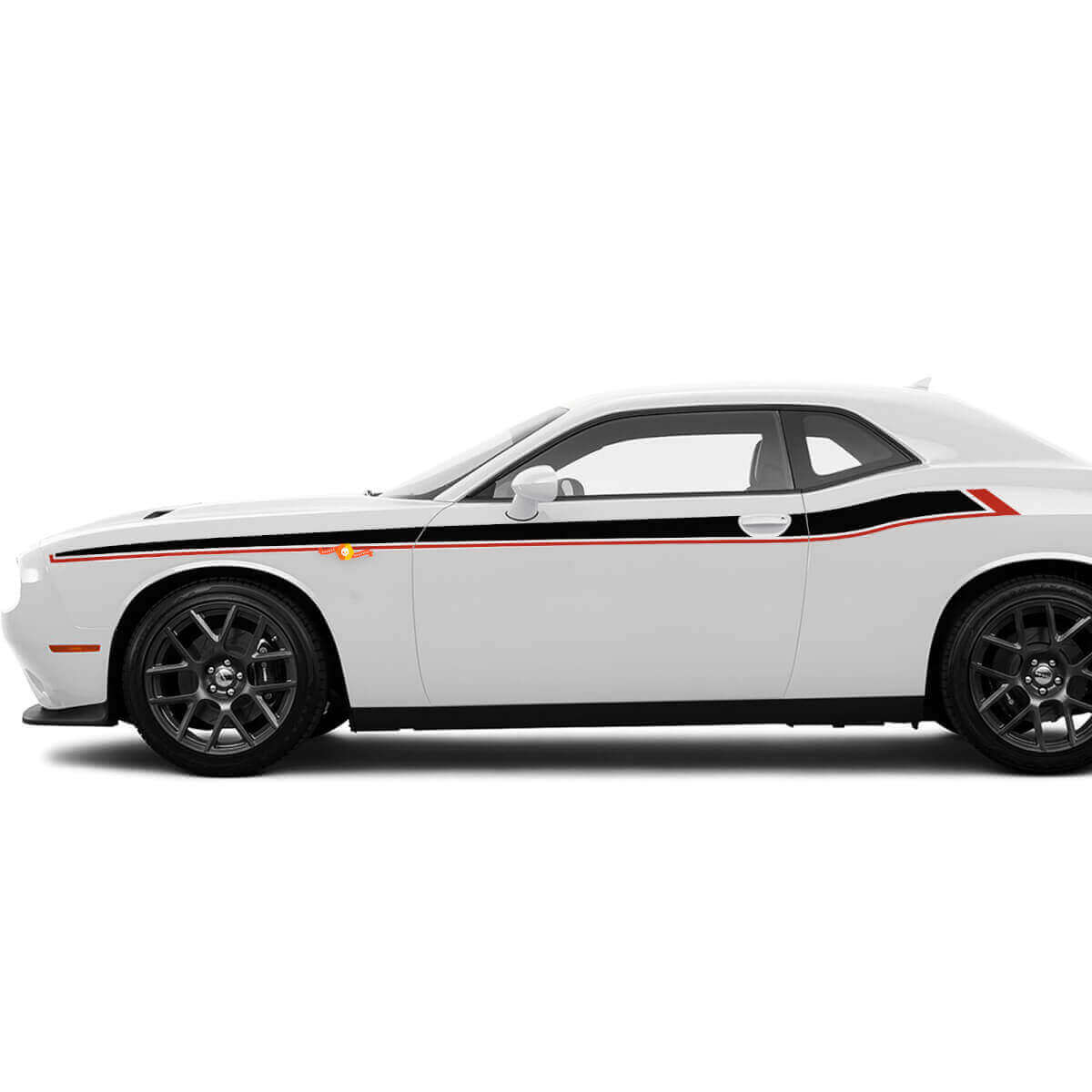 Due colori Strisce laterali adesivi per Dodge Challenger
