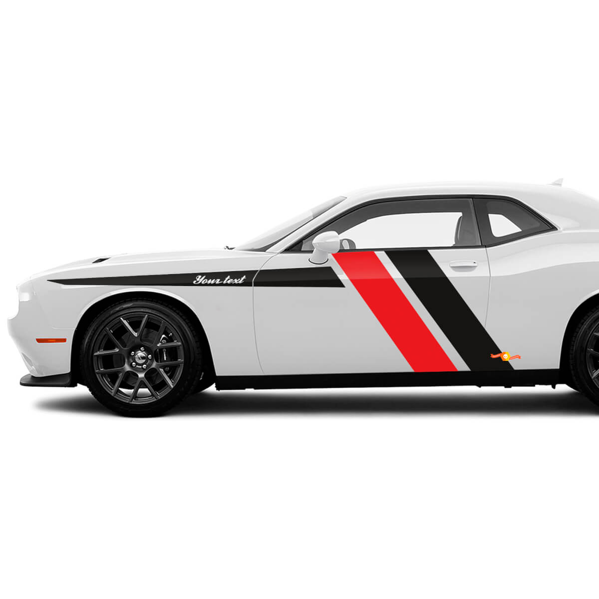 Kit di Adesivi in Vinile con Strisce Laterali Stile Racing per Dodge Challenger