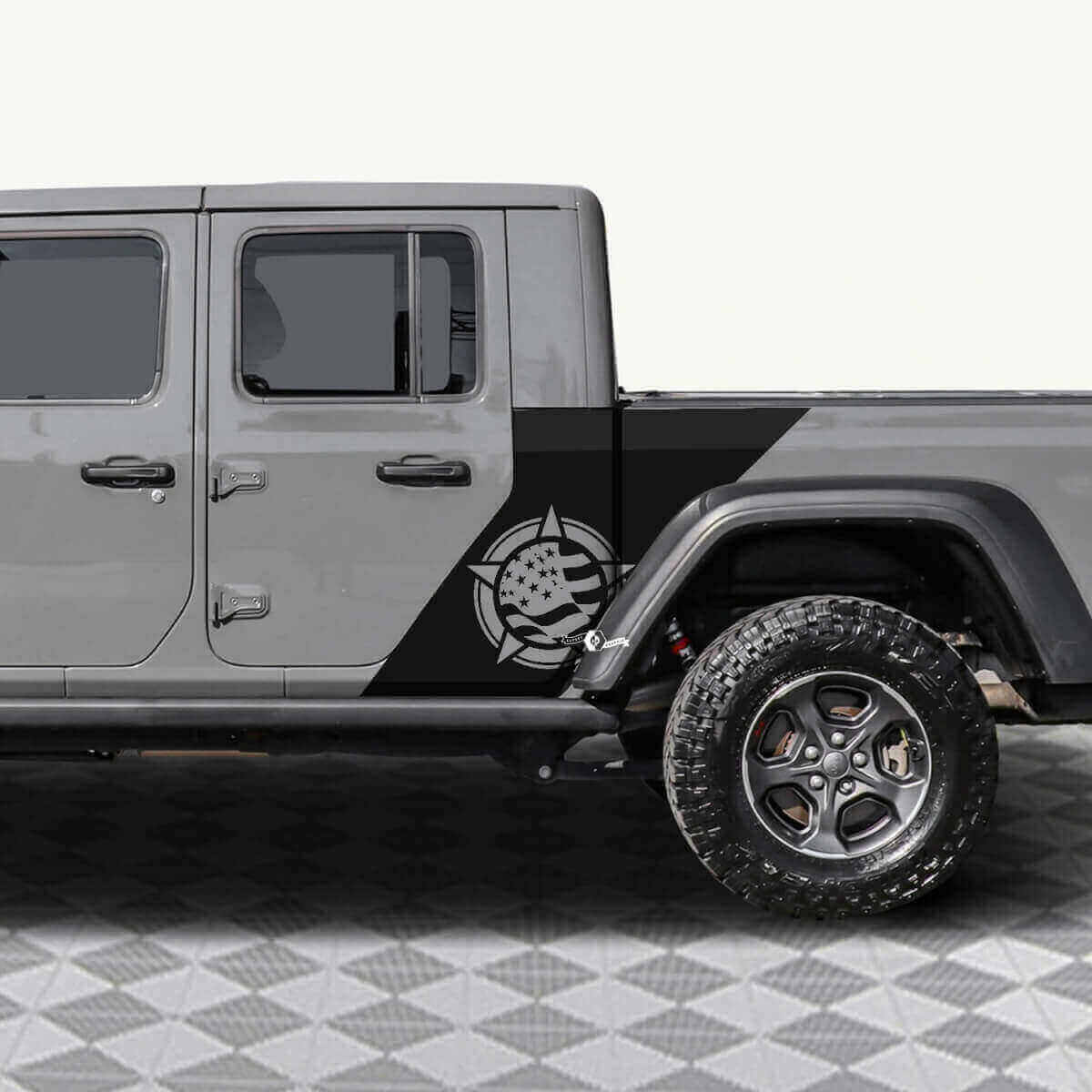 Kit adesivi in vinile con bandiera USA Military Star per Jeep Gladiator