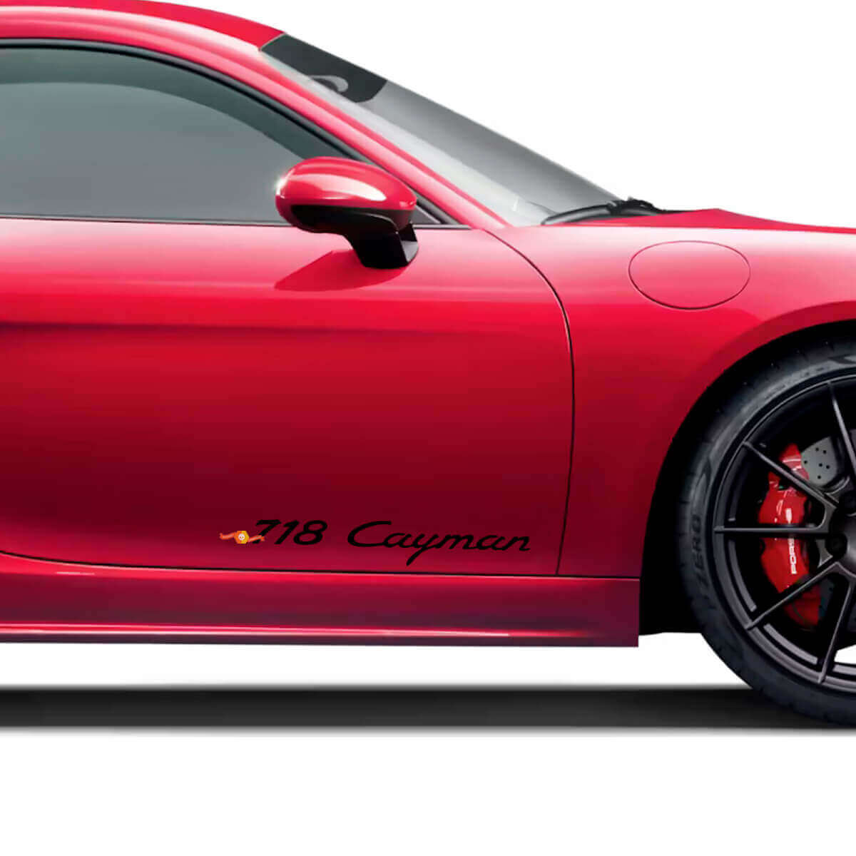 Adesivo Fasce Laterali Con Scritta Cayman Per Porsche 718 Cayman