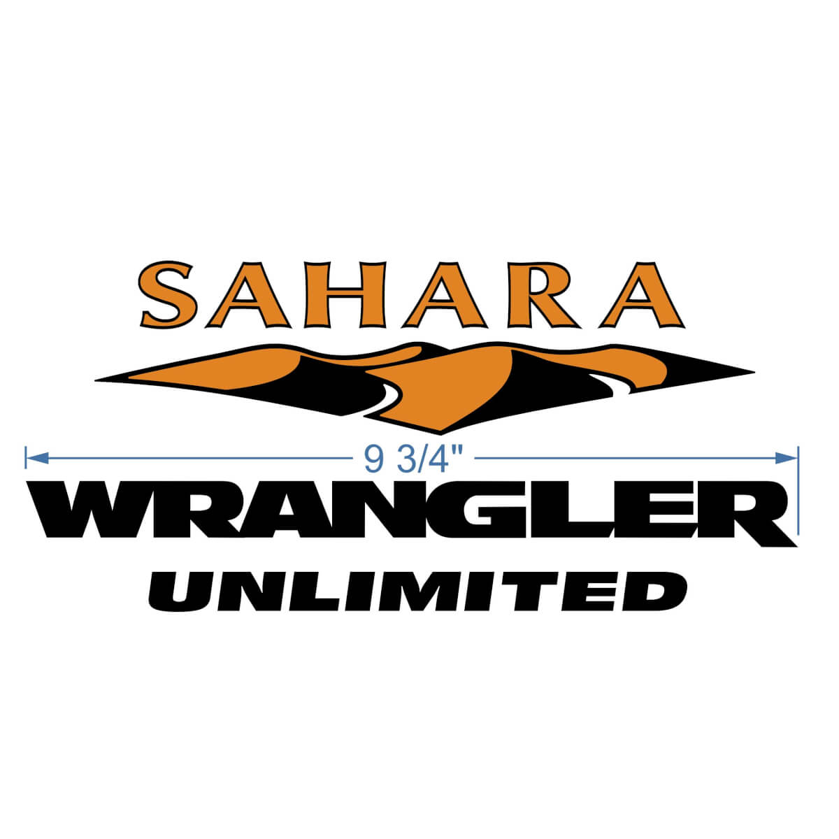 Decalcomanie adesive Sahara Dunes per Jeep Sahara Wrangler Unlimited CJ TJ YK JK XJ
