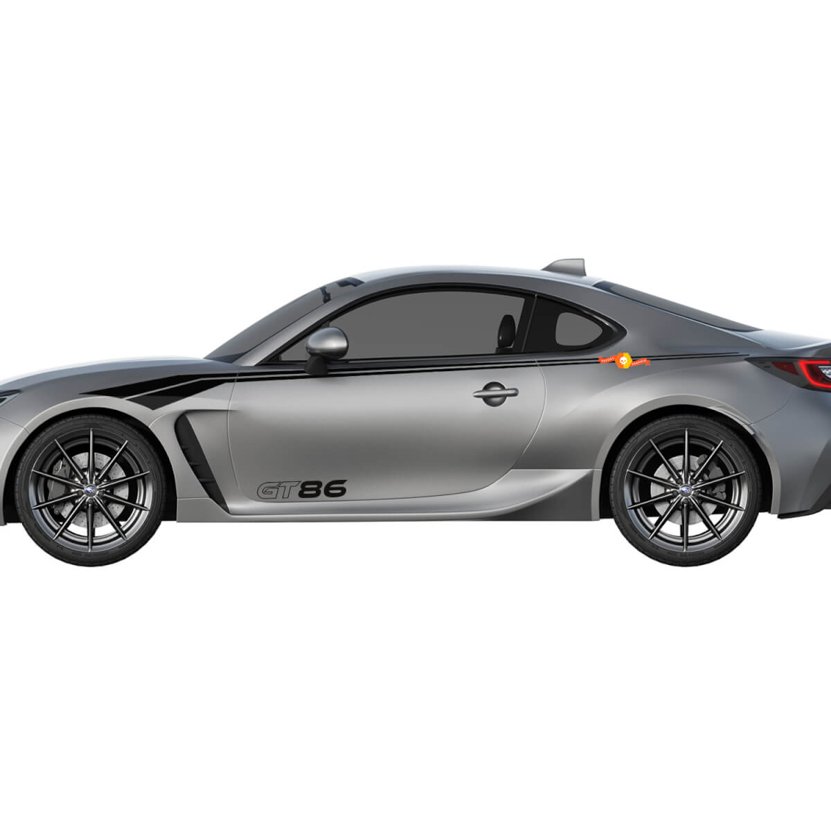 Coppia di strisce decorative da corsa in vinile adesivo per Toyota TRD GT86

