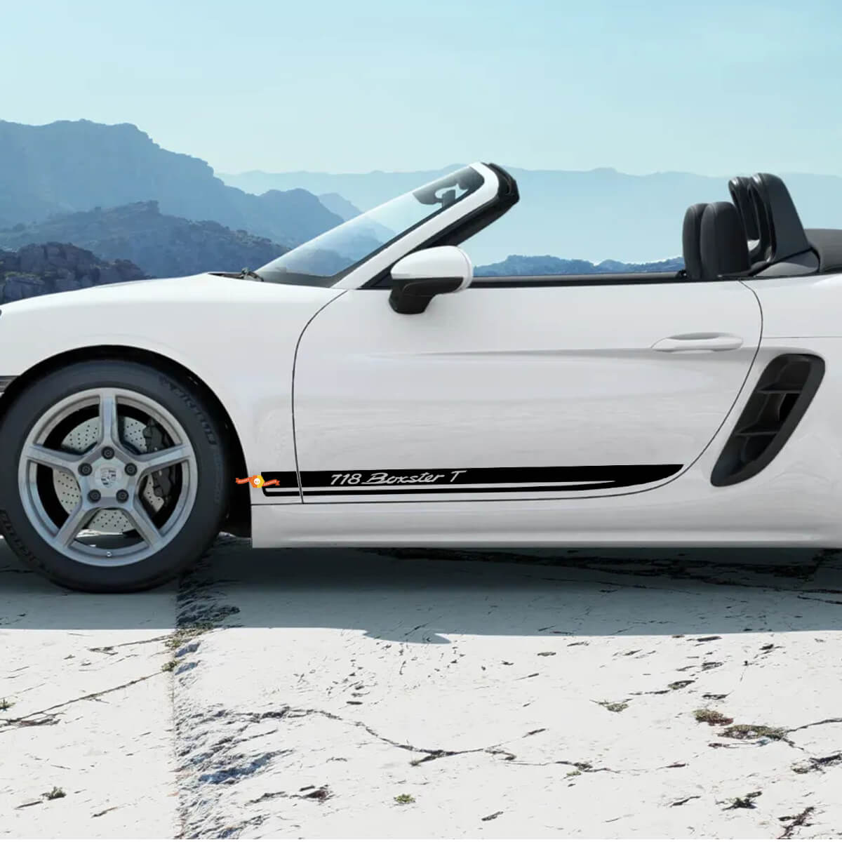 Kit strisce laterali Porsche 718 Cayman Boxster T adesivo decalcomania
