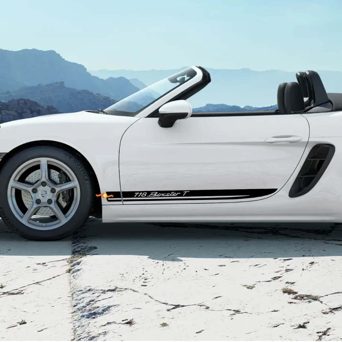 Kit strisce laterali Porsche 718 Cayman Boxster T adesivo decalcomania
