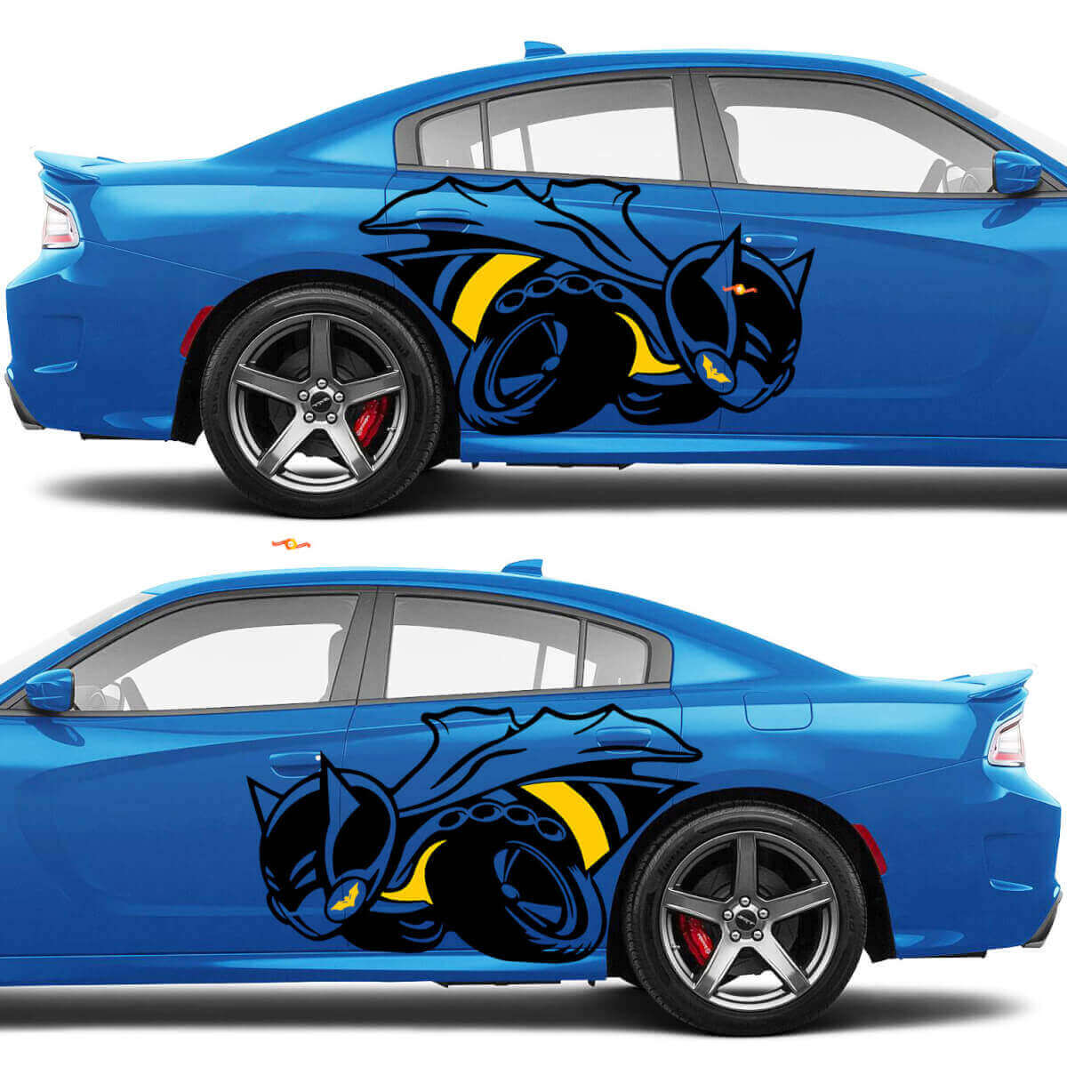 Kit Adesivi Laterali in Vinile BatBee per Dodge Charger o Challenger