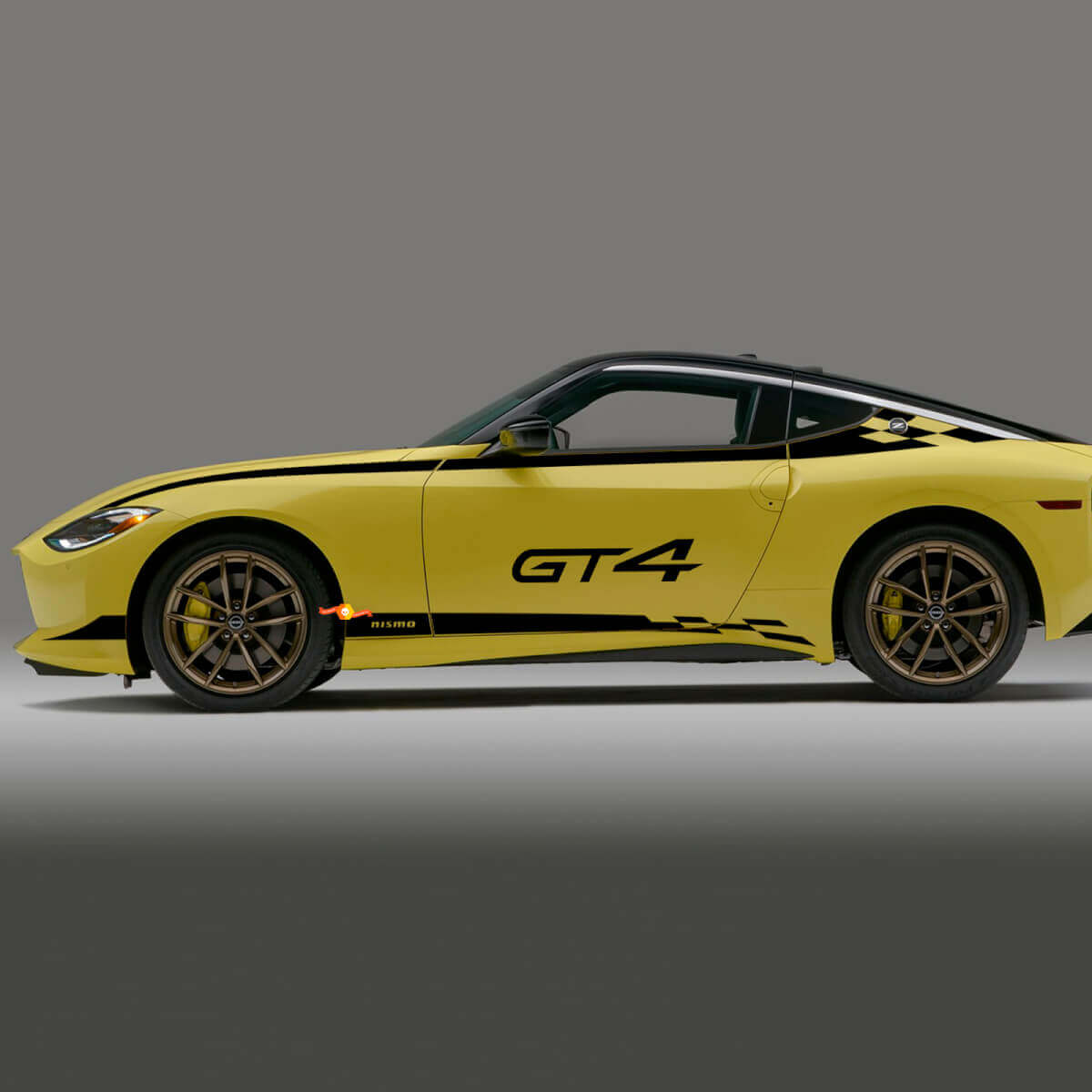 Kit completo di adesivi a scacchi laterali Nismo per Nissan Z GT4
