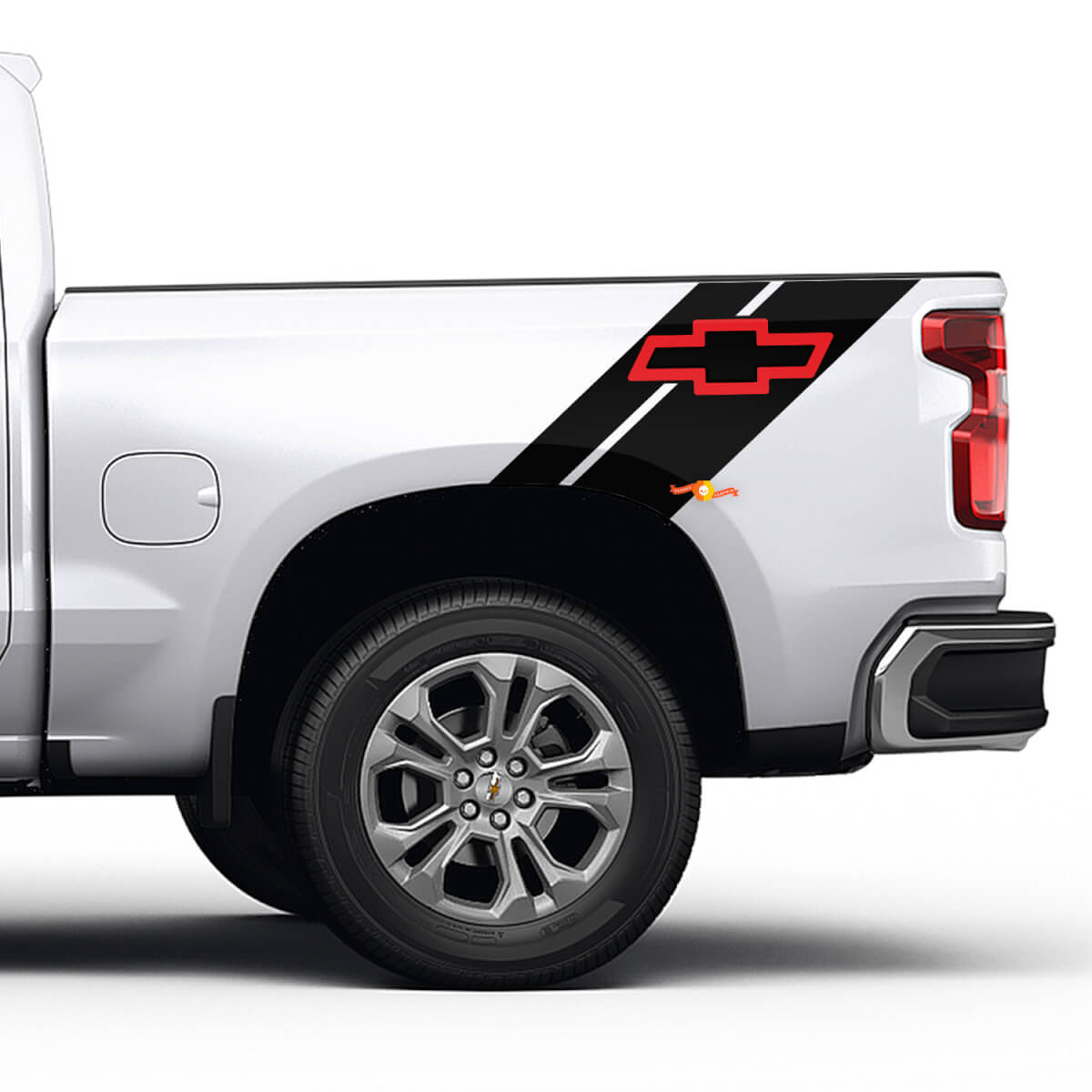 Strisce laterali per letto fuoristrada 4x4 Adesivi Decalcomanie in 2 colori per letto Chevrolet
