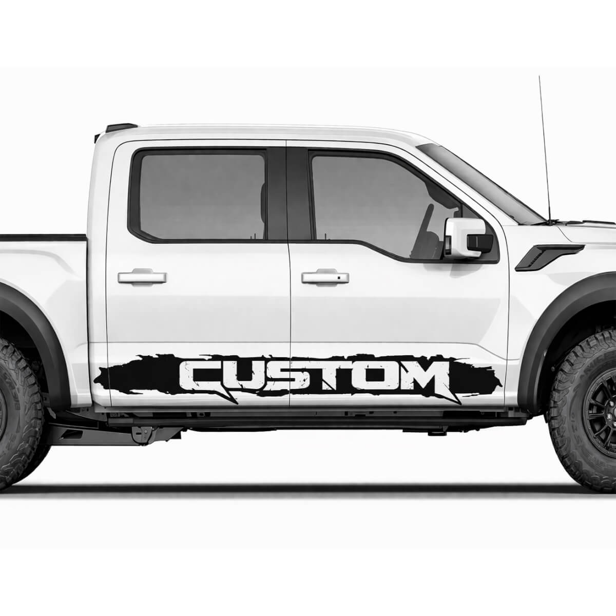 Adesivo in Vinile con Grafica Personalizzata a Strisce per il Pannello Laterale Rocker per Ford F150 Raptor