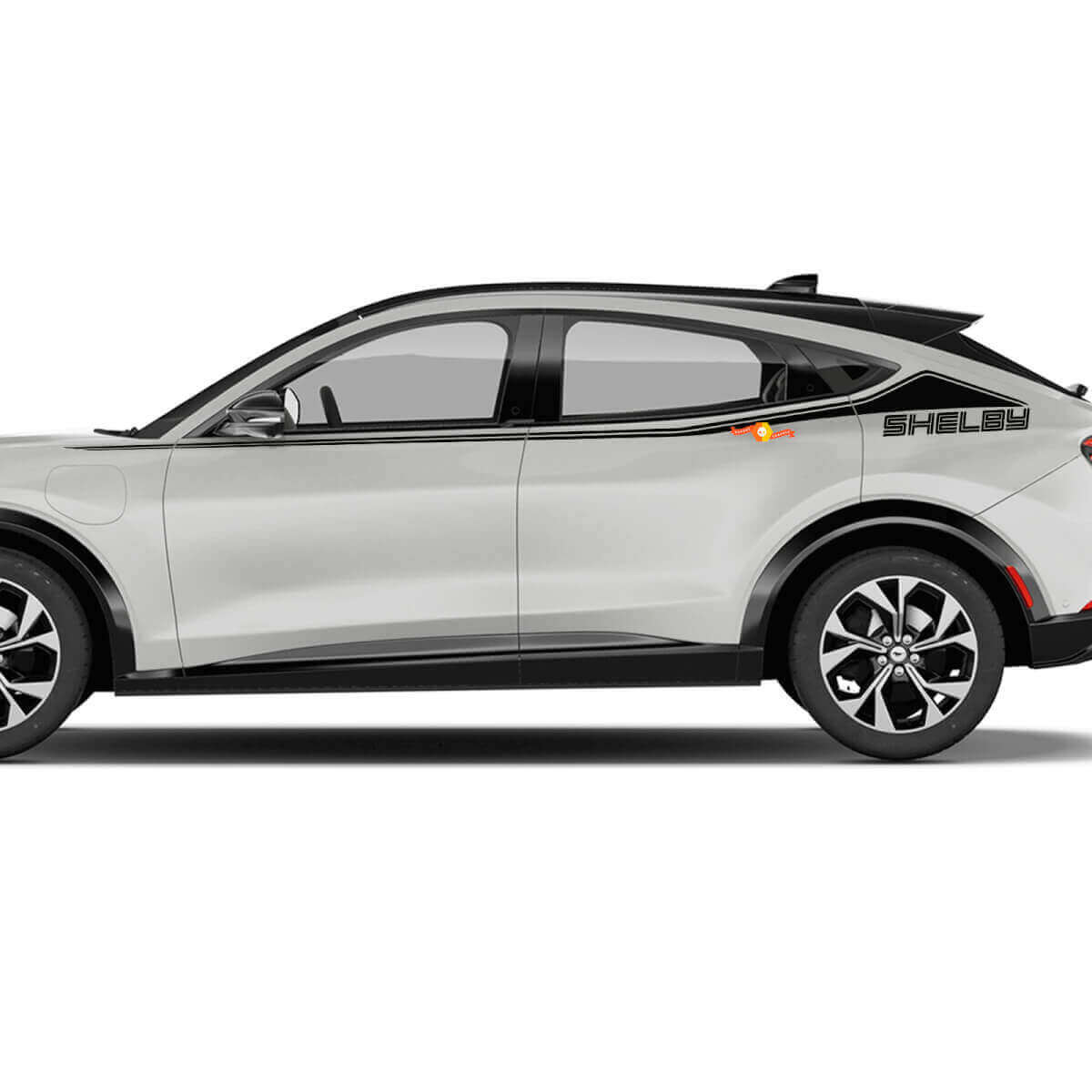 Accoppiare strisce decorative Shelby per portiere laterali adesivi in vinile per Ford Mustang MACH-E
