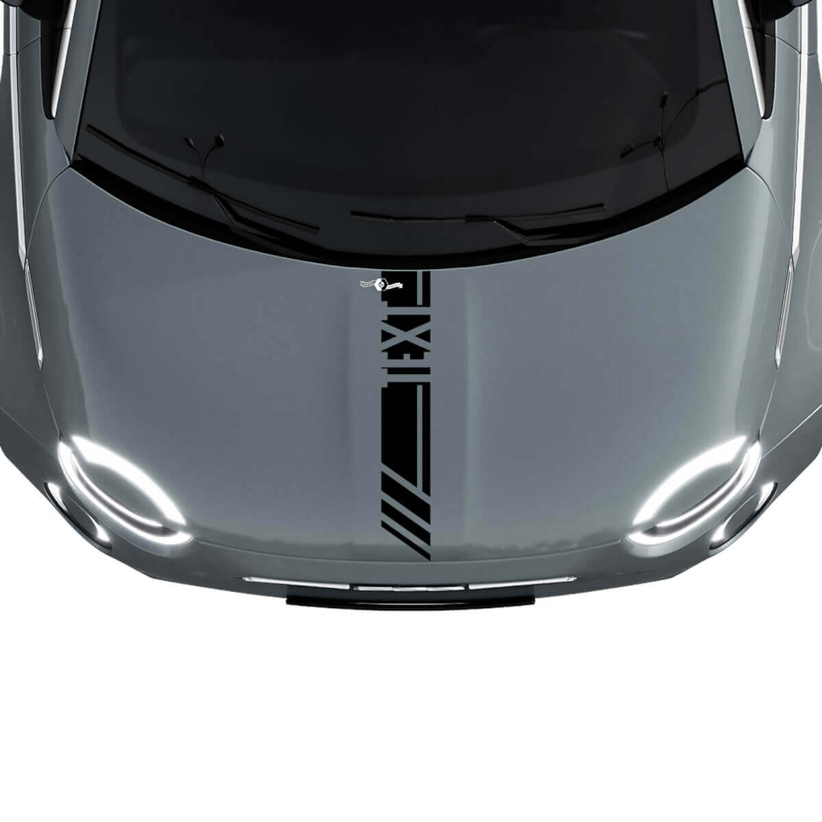 Adesivo Grafico Striscia da Corsa Personalizzata Cofano per Fiat 500