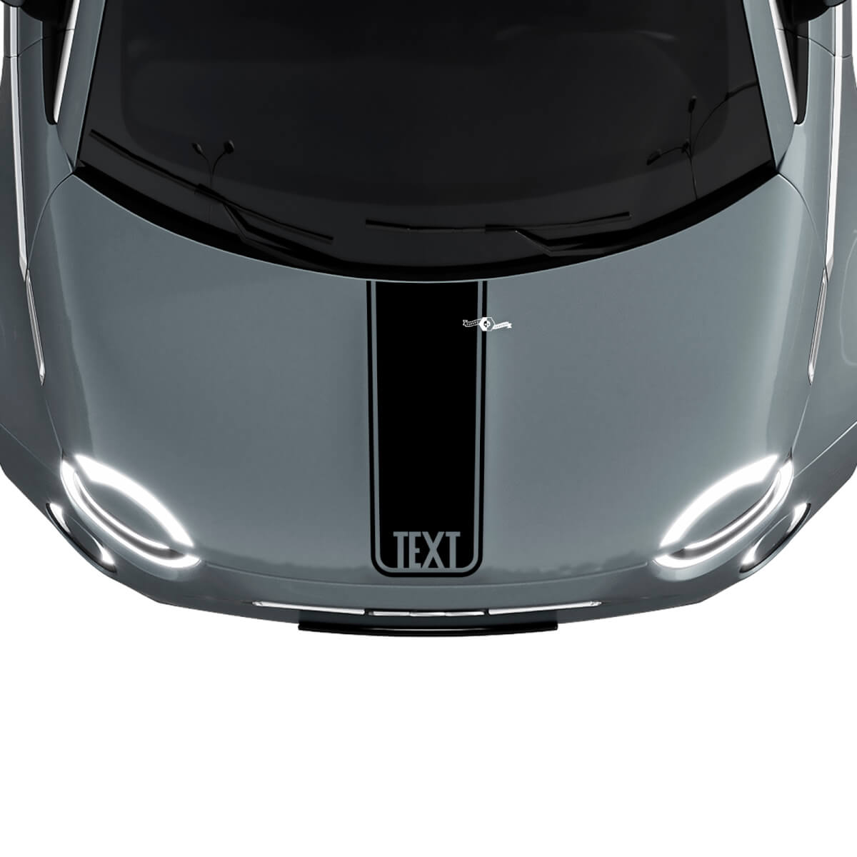 Adesivo grafica striscia centrale cofano personalizzato per Fiat 500