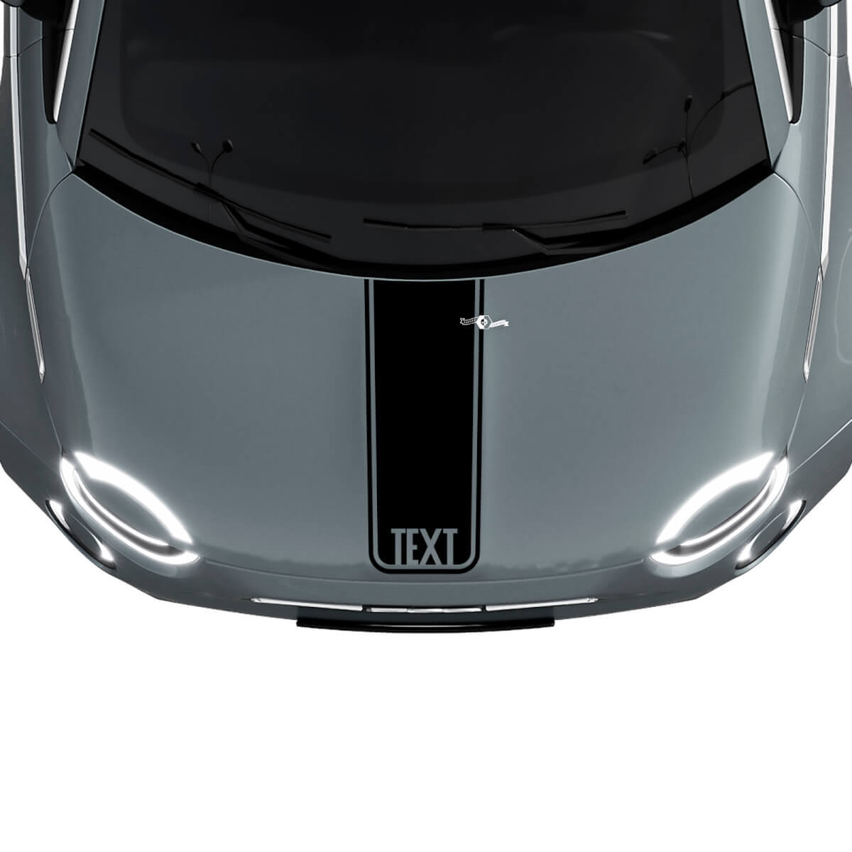 Adesivo grafica striscia centrale cofano personalizzato per Fiat 500