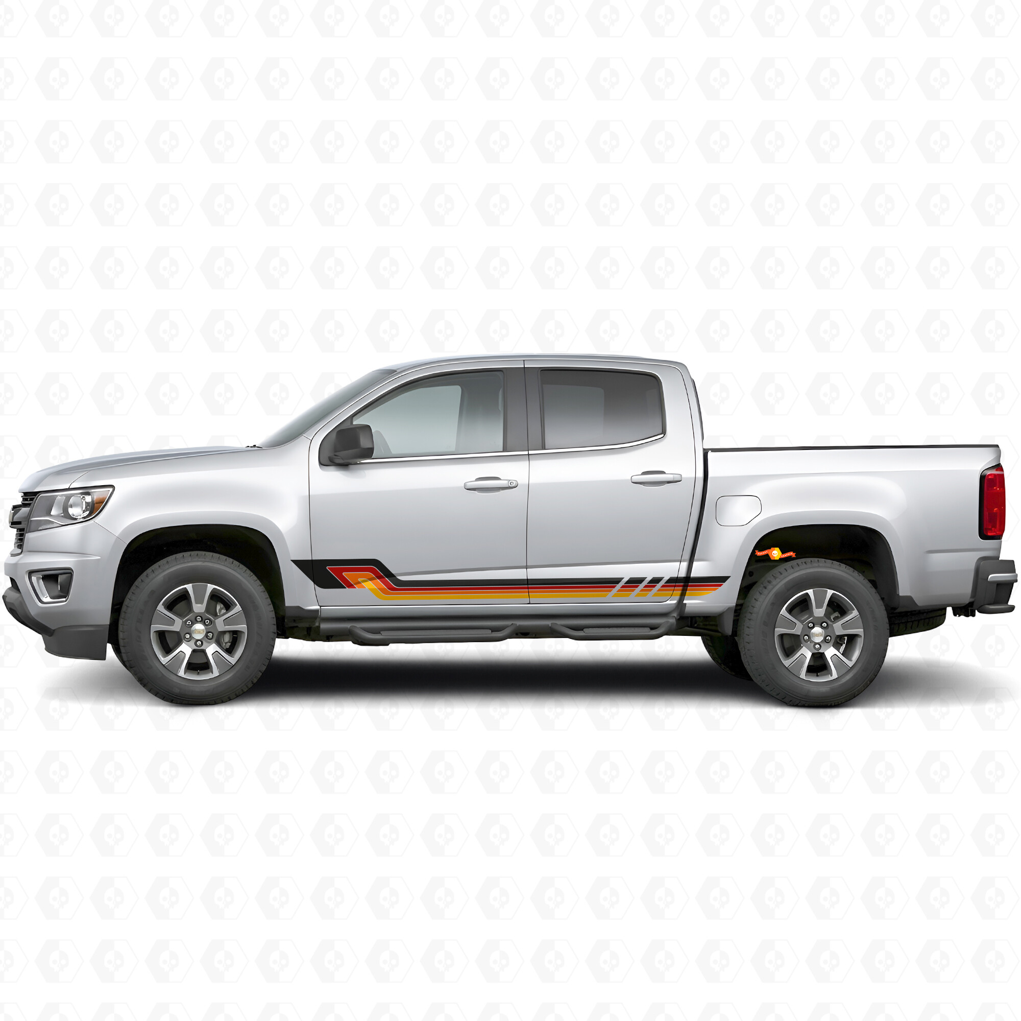 Strisce in Vinile Retro Parallele per Porte e Minigonne per Chevrolet Colorado 2ª Generazione 2015-2022