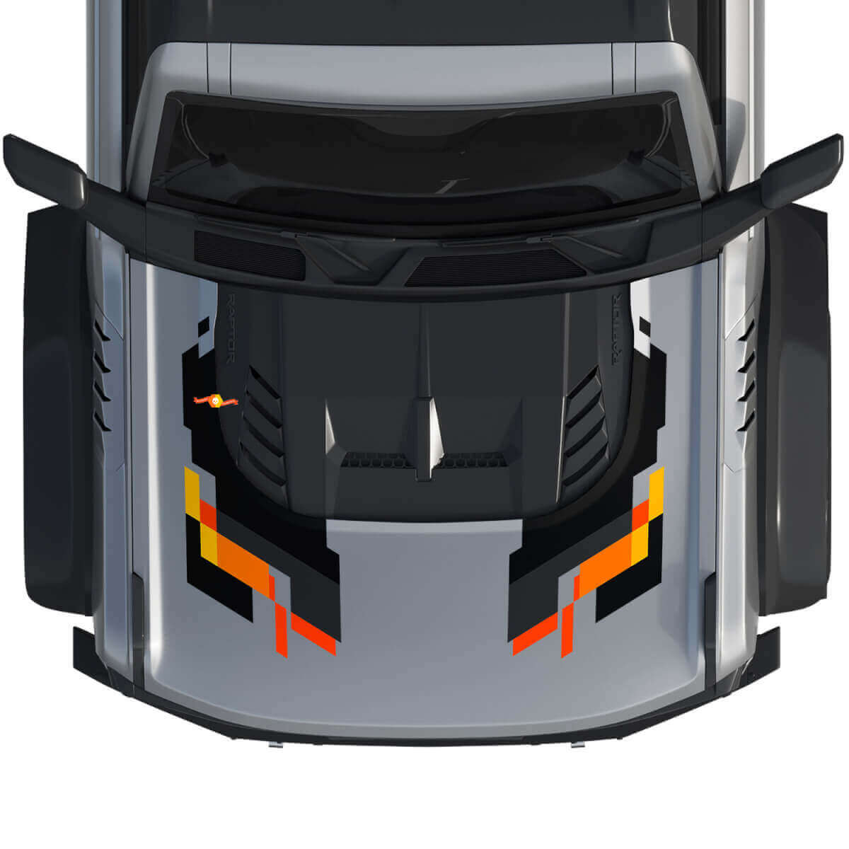 Kit di Grafiche Cofano Adesivo in Vinile 2 per Ford Bronco Raptor