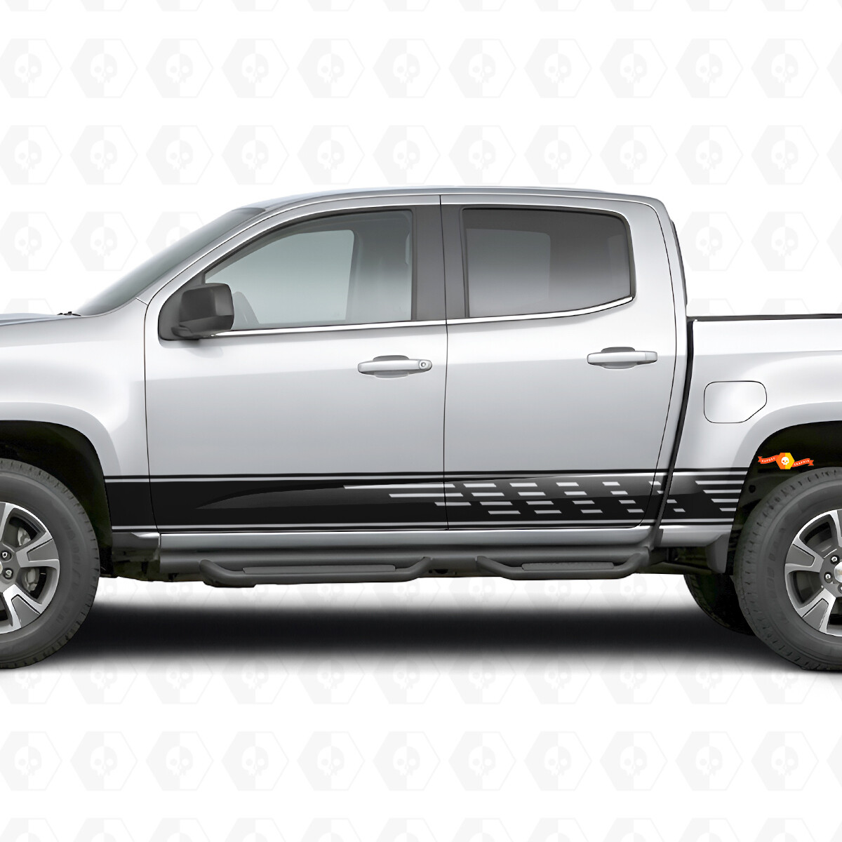 Strisce adesive a fessura sfalsata per portiere e sottoporta per Chevrolet Colorado 2ª generazione 2015-2022