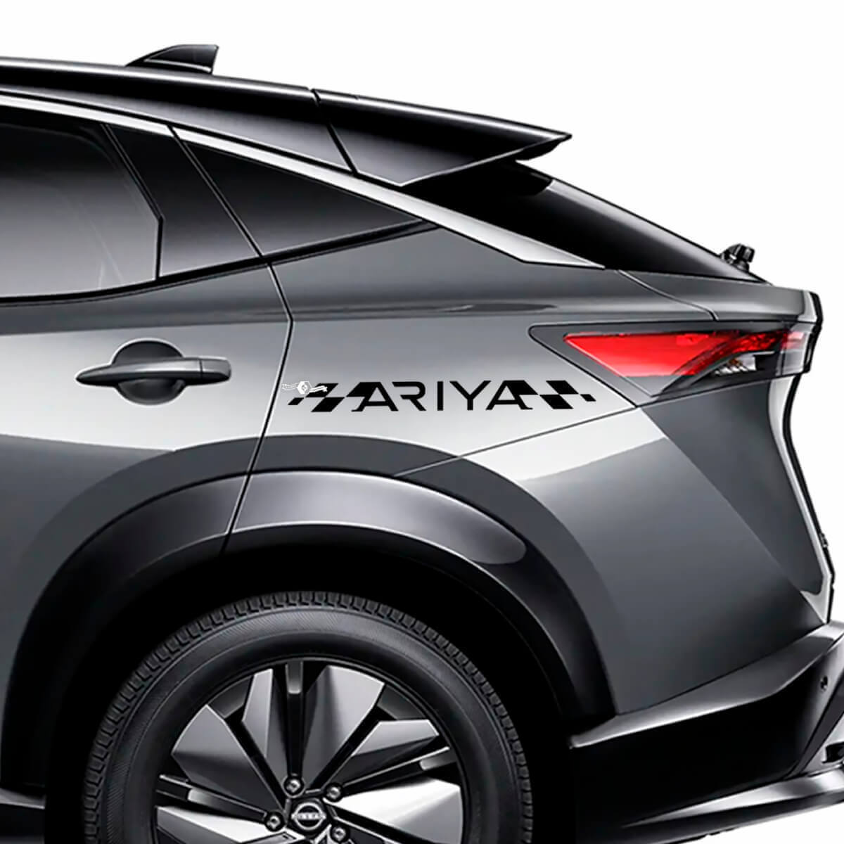 Kit adesivi grafici a strisce a scacchi laterali per Nissan ARIYA
