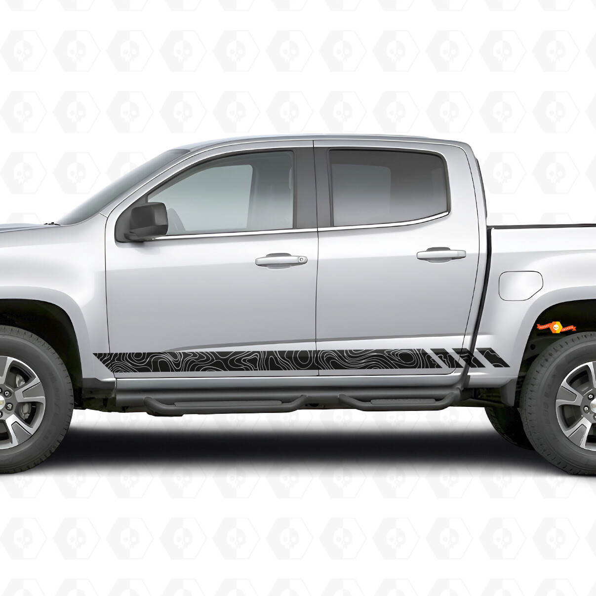 Strisce in Vinile a Fascia Topografica per Porta e Minigonne per Chevrolet Colorado 2ª Generazione 2015-2022