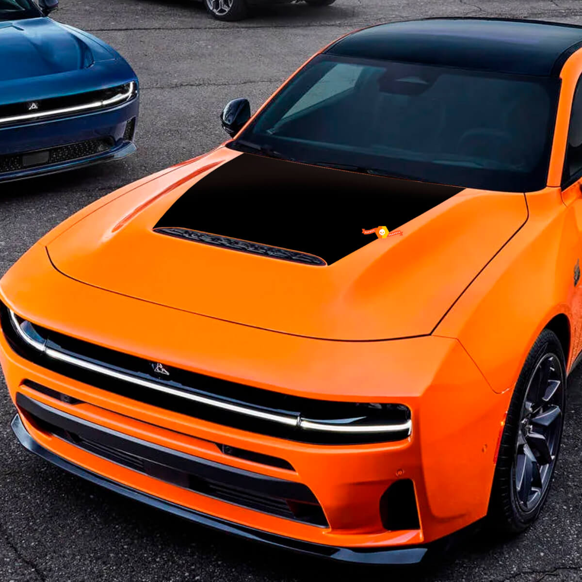 Adesivo in vinile per avvolgere il cofano Sixpack per Dodge Charger Daytona
