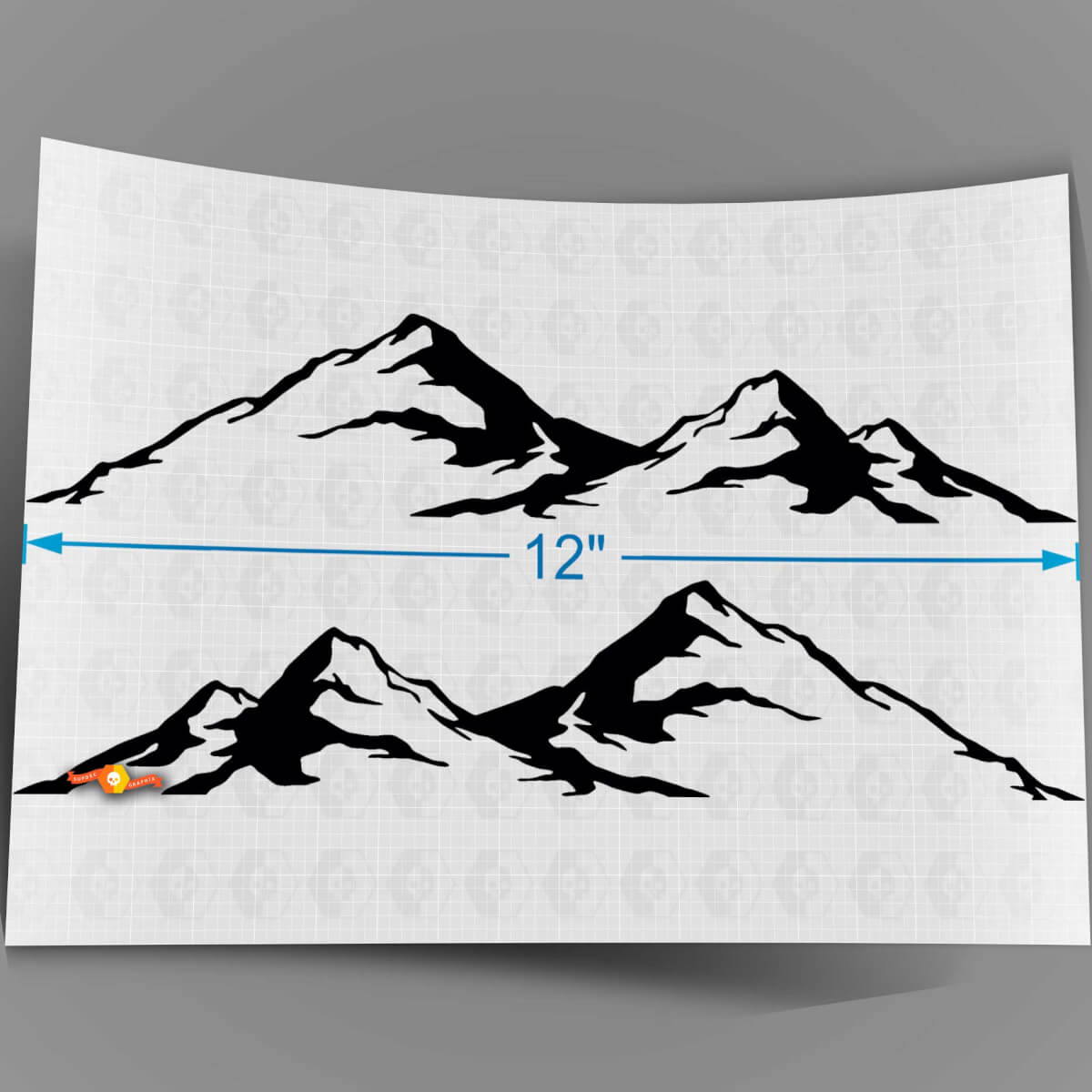Adesivo in vinile per carrozzeria con grafica Tailgate Mountains per Honda Ridgeline
