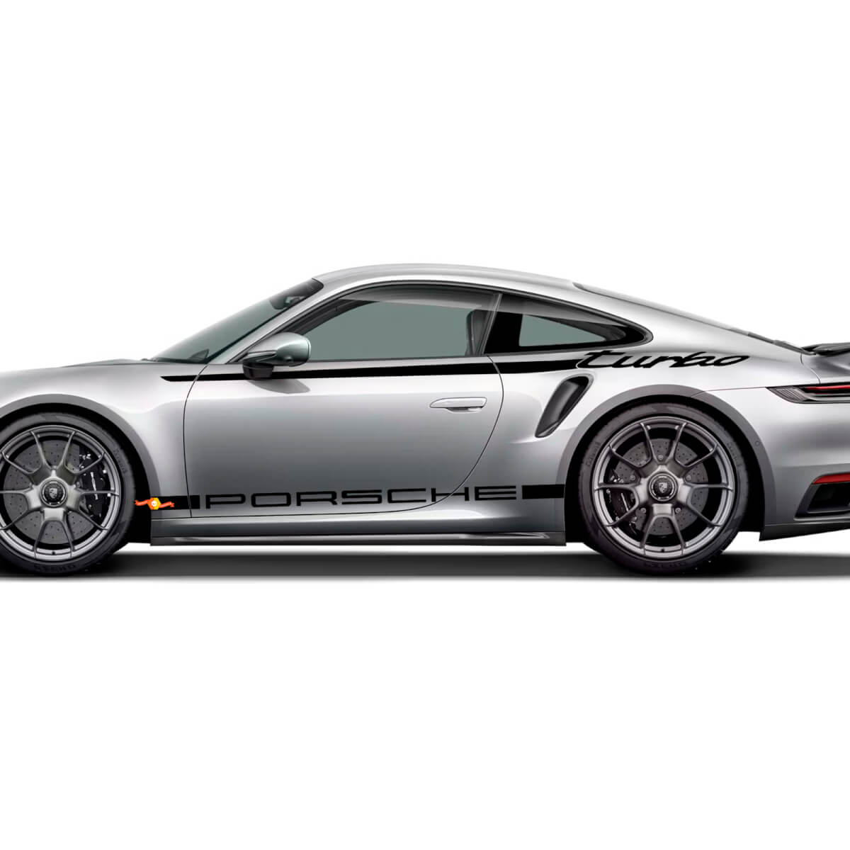 Kit adesivi grafici Heritage Design Side 911 Turbo 50 Years 2025 per Porsche 911 Turbo S 992.2
