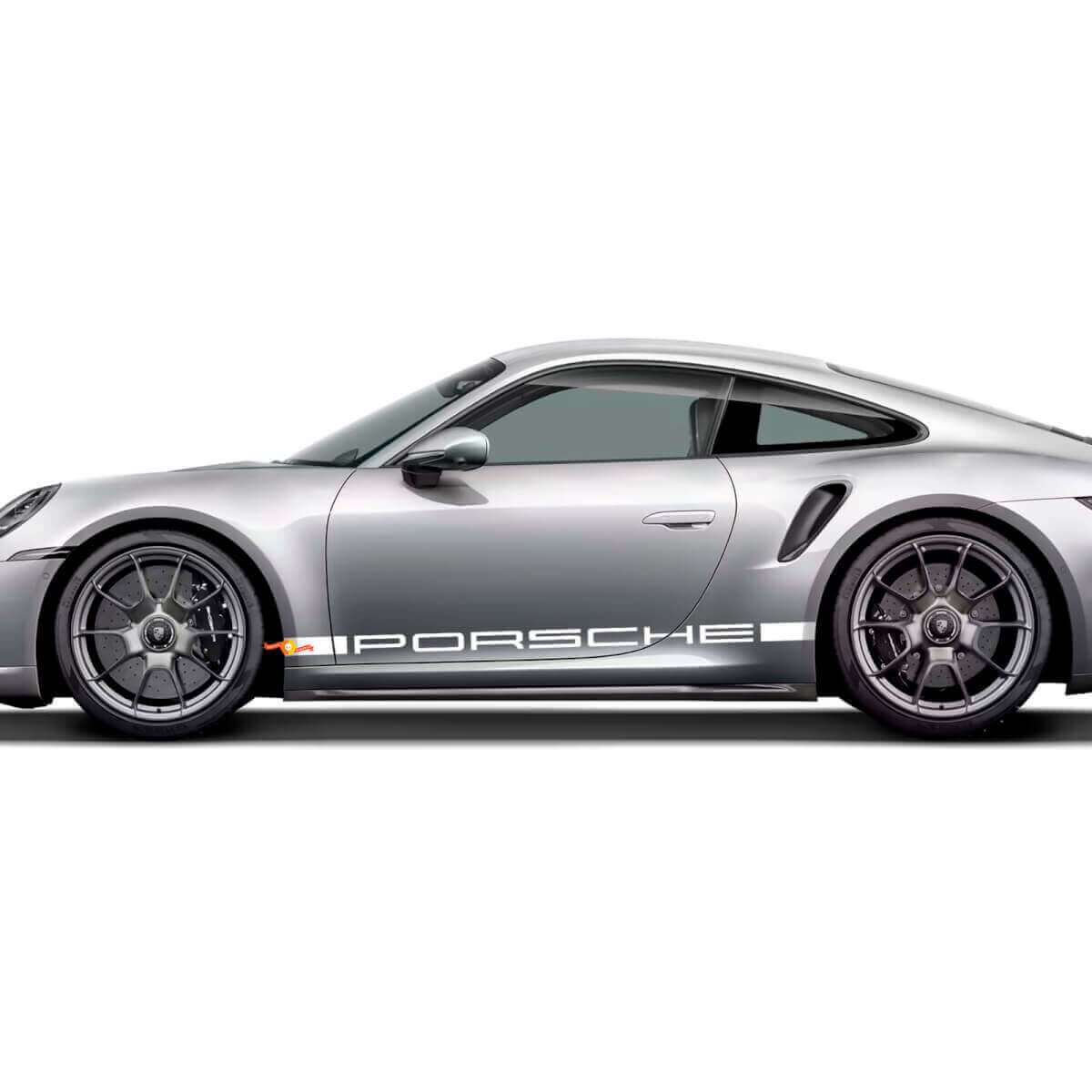 Kit adesivi in vinile striscia sottoporta stile Porsche per Porsche 911 Turbo S 992.2