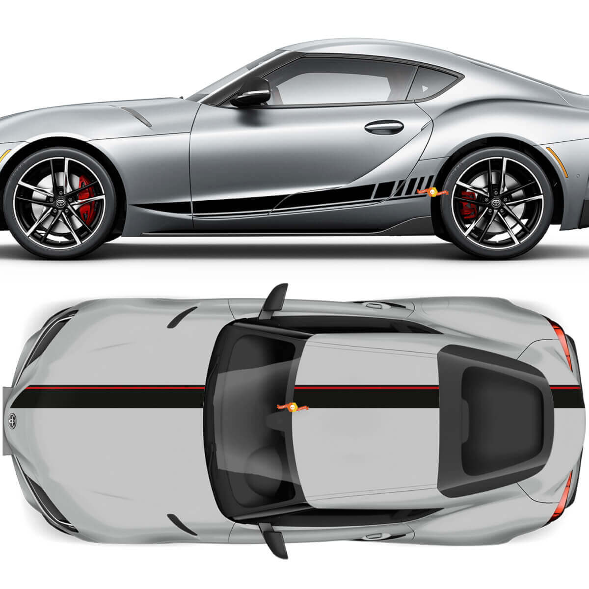 Kit Completo Adesivi in Vinile Strisce Racing per Toyota Supra 2020-2026