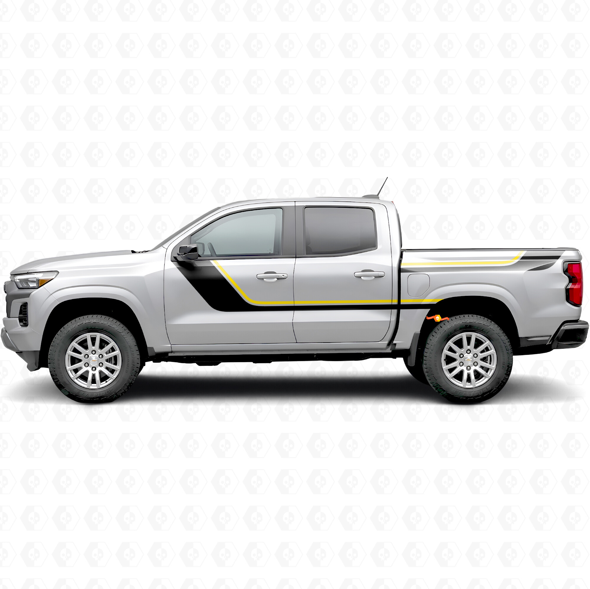 Strisce in Vinile Decorativo Superiore e Laterale per Portiera e Pianale per Chevrolet Colorado 3ª Gen 2023-2026