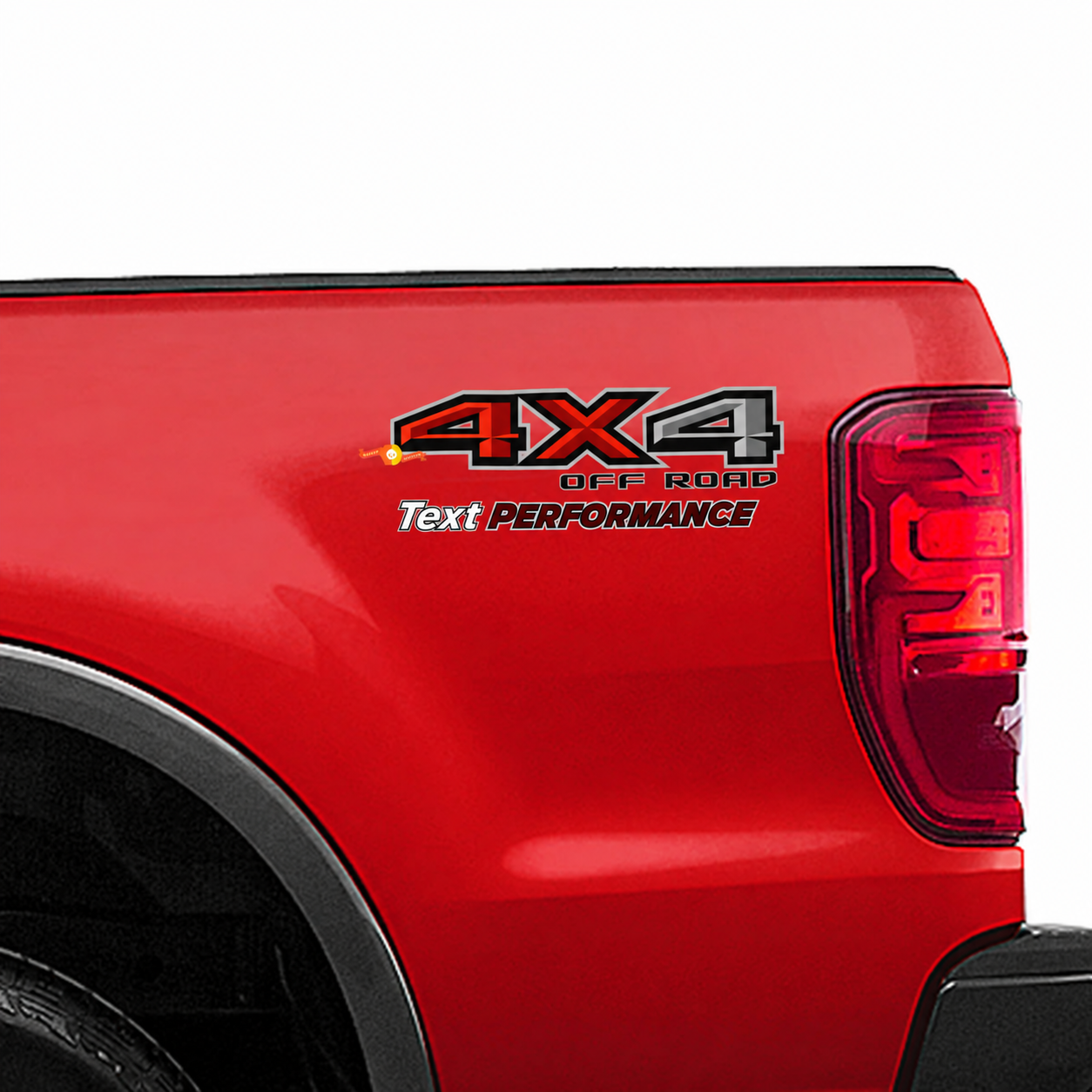 Adesivo in Vinile con Scritta Performance 4X4 Off Road Coppia per Fiancata per Ford F-250