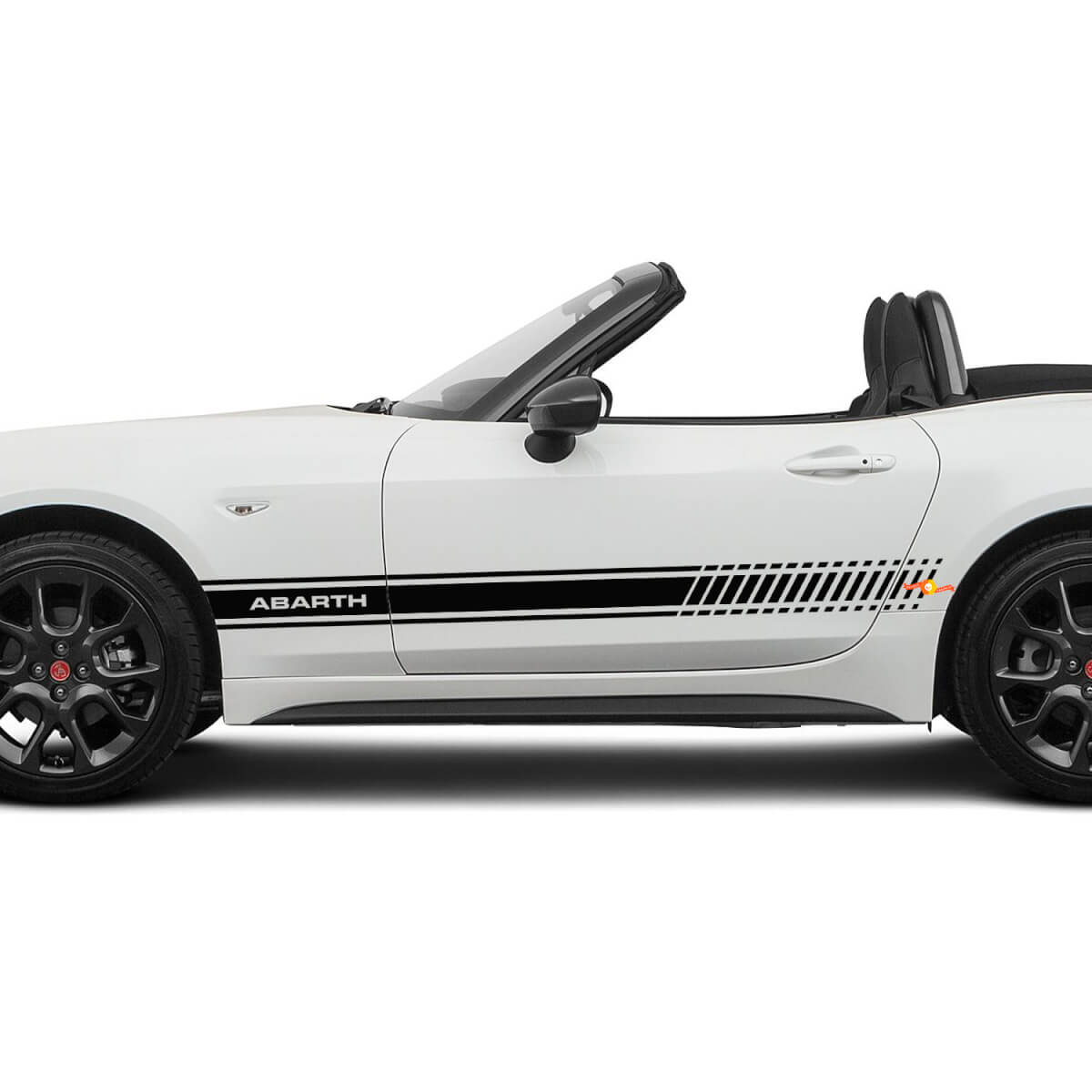 Adesivo grafico a strisce laterali per Fiat 124 Spider Abarth 2
