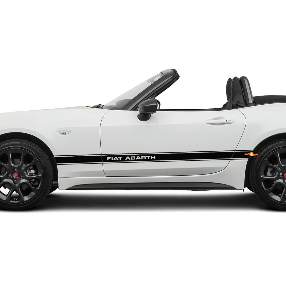 Adesivo grafico a strisce laterali Abarth Racing per Fiat 124 Spider Abarth
