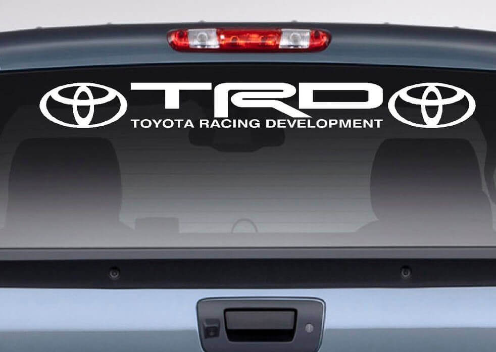 Adesivo in Vinile per Finestrino Posteriore TRD Racing Development per Auto Toyota