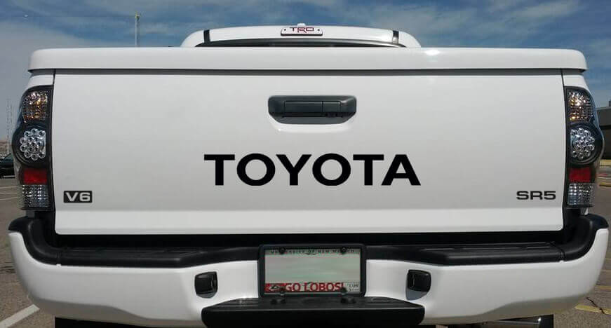 Adesivo in Vinile con Scritta Toyota V6 SR5 per Portellone Toyota Tundra