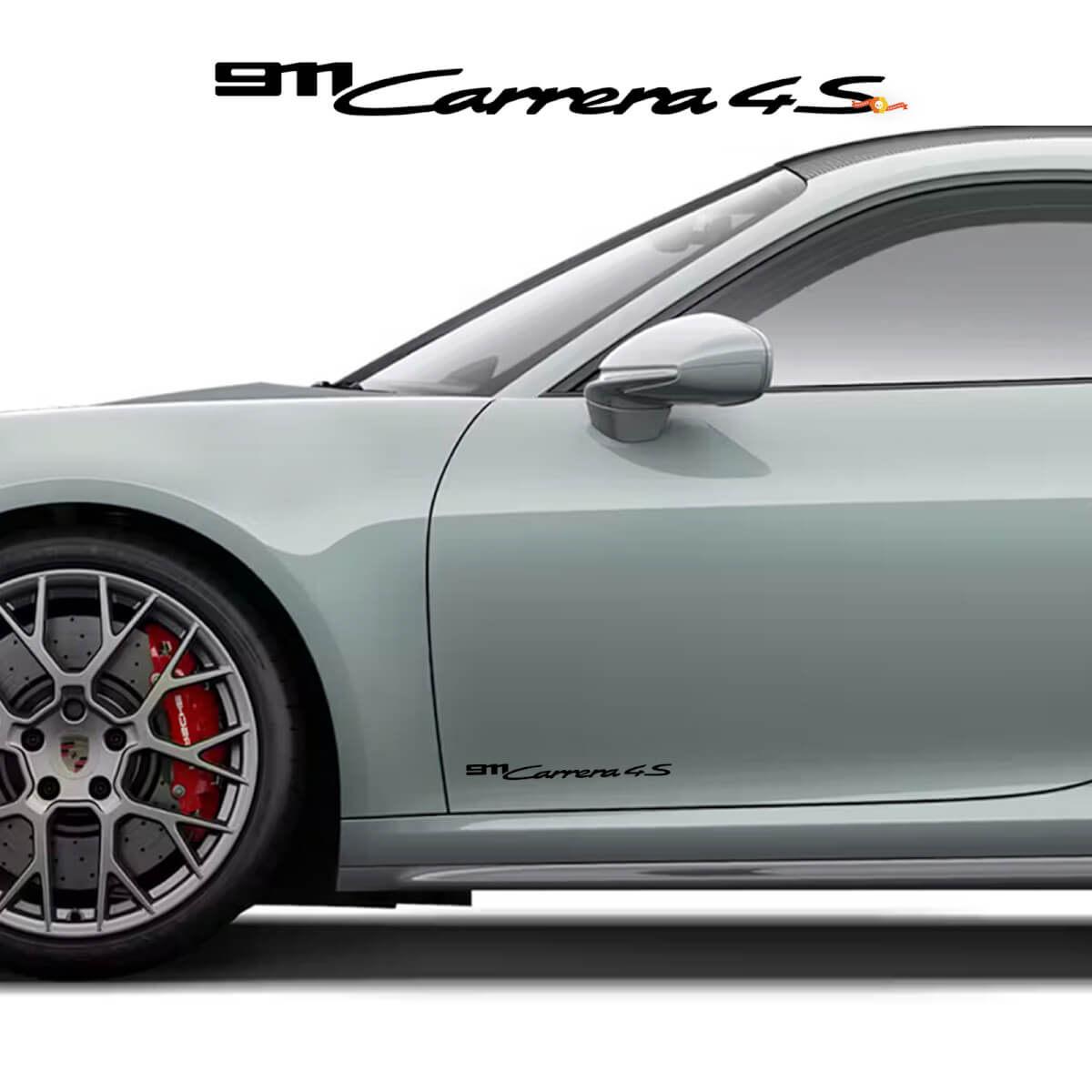 2x Adesivi Decalcomanie Laterali Signature per Porte Porsche 911 Carrera 4G
