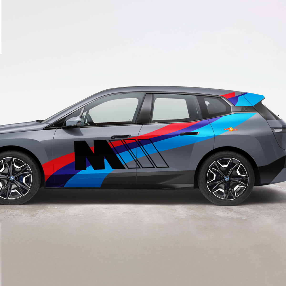 Kit adesivi in vinile da corsa Side iX M per BMW iX
