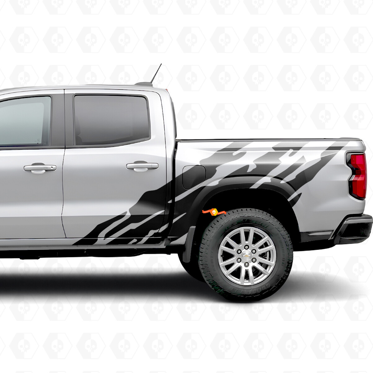 Strisce Viniliche Frastagliate per Portiera e Fianco Cassone per Chevrolet Colorado 3ª Gen 2023-2026