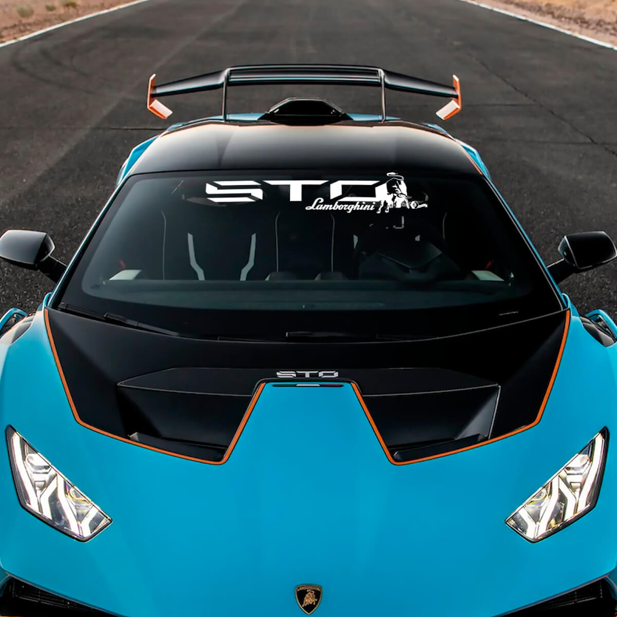 Striscia centrale del cofano logo STO Adesivo in vinile Racing Grafica per Lamborghini STO
