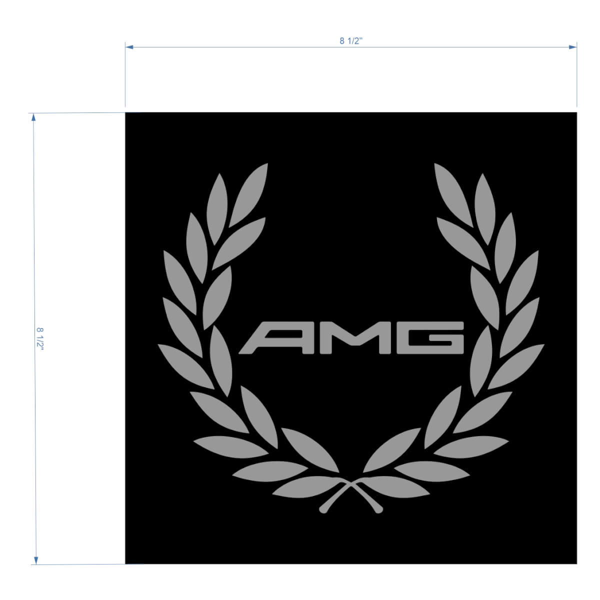 Adesivo adesivo con logo della ghirlanda AMG Racing per coprire il distronic per Mercedes Benz 4matic S63 C63S
