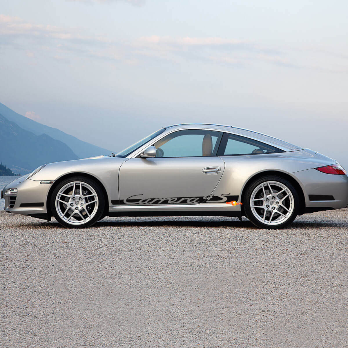 Adesivo Strisce da Corsa per Battitacco Laterale 4 per Porsche Carrera 4S