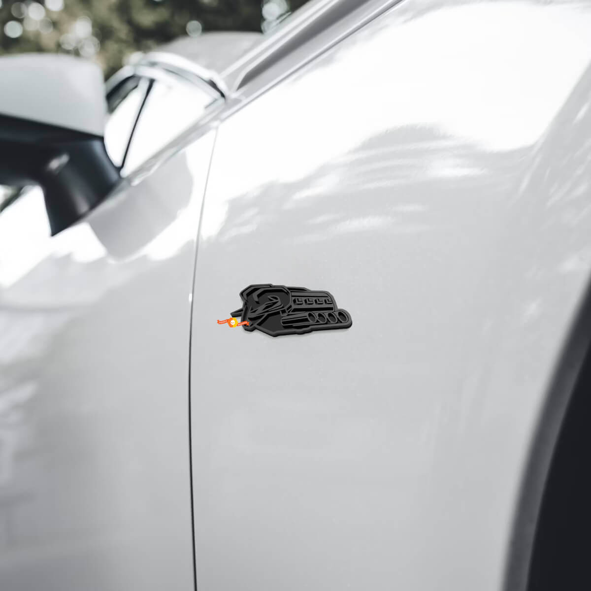 Emblema 3D Parafango Motore Hemi per Dodge Ram 1500 TRX